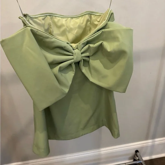 Sage Bow Back Romper - Picture 3 of 5